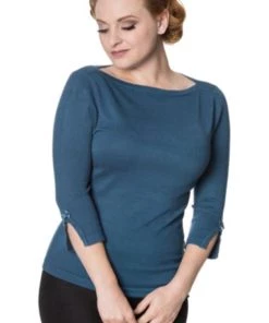 Banned Addicted Sweater In Teal