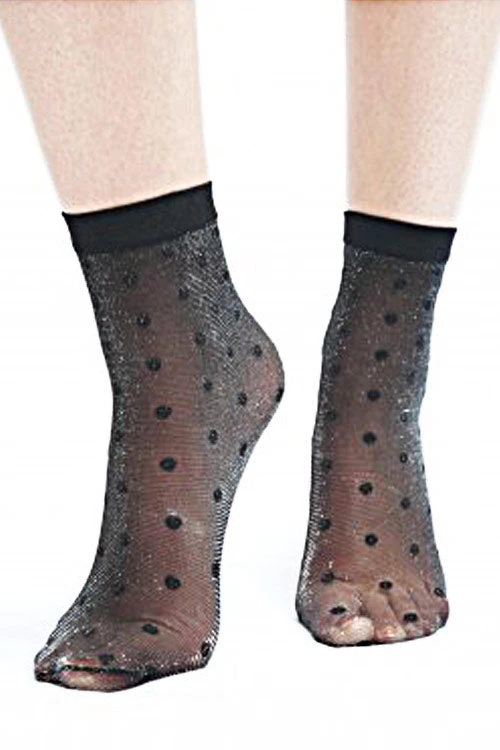 Pamela Mann Hosiery Pamela Mann Glitter Black Polka Dot Low Rise Ankle Socks Winter 1 Pamela Mann Hosiery Pamela Mann Glitter Black Polka Dot Low Rise Ankle Socks Winter