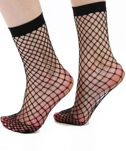 Pamela Mann Hosiery Winter Pamela Mann Large Black Fishnet Ankle Socks