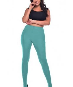 Pamela Mann Hosiery Curvy Super-Stretch 50 Denier Tights In Aqua Winter