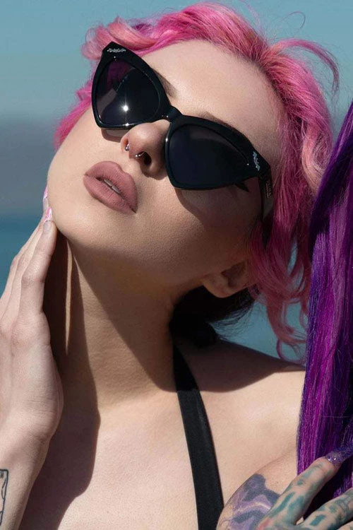 Killstar Bat An Eye Gloss Black Sunglasses Halloween 1 Killstar Bat An Eye Gloss Black Sunglasses Halloween