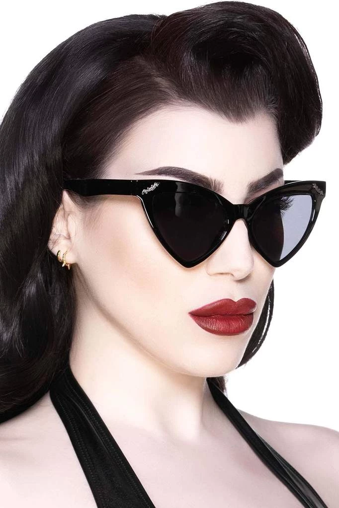 Killstar Bat An Eye Gloss Black Sunglasses Halloween 2 Killstar Bat An Eye Gloss Black Sunglasses Halloween
