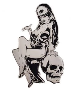 Dark Alternative Kreepsville 666 Elvira Silver Comic Skull Extra Large Enamel Pin 5 Dark Alternative Kreepsville 666 Elvira Silver Comic Skull Extra Large Enamel Pin
