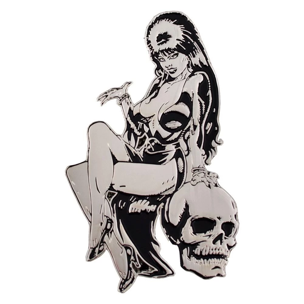 Dark Alternative Kreepsville 666 Elvira Silver Comic Skull Extra Large Enamel Pin 3 Dark Alternative Kreepsville 666 Elvira Silver Comic Skull Extra Large Enamel Pin