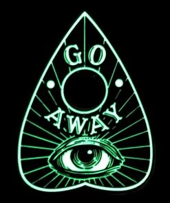 Kreepsville 666 Go Away Glow Planchette Enamel Pin Dark Alternative
