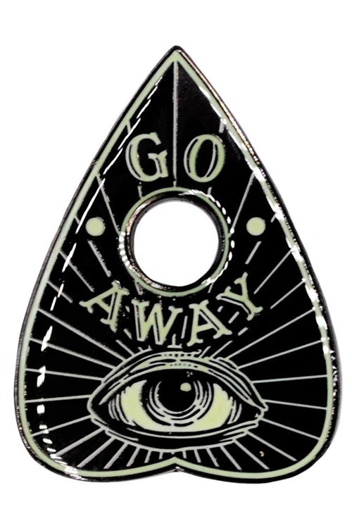 Kreepsville 666 Go Away Glow Planchette Enamel Pin Dark Alternative 1 Kreepsville 666 Go Away Glow Planchette Enamel Pin Dark Alternative