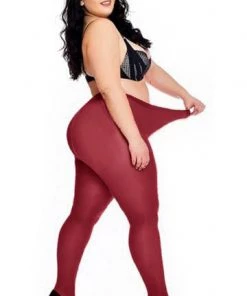 Pamela Mann Hosiery Curvy Super-Stretch 50 Denier Tights In Burgundy Winter 6 Pamela Mann Hosiery Curvy Super-Stretch 50 Denier Tights In Burgundy Winter