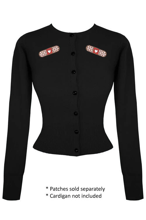 Accessories Kitty Deluxe Iron On Patch Of Mini Heart 'Bandaid' 2 Accessories Kitty Deluxe Iron On Patch Of Mini Heart 'Bandaid'