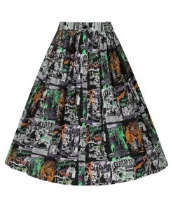 Clothing Hell Bunny Be Afraid 50's Skirt 17 Clothing Hell Bunny Be Afraid 50's Skirt