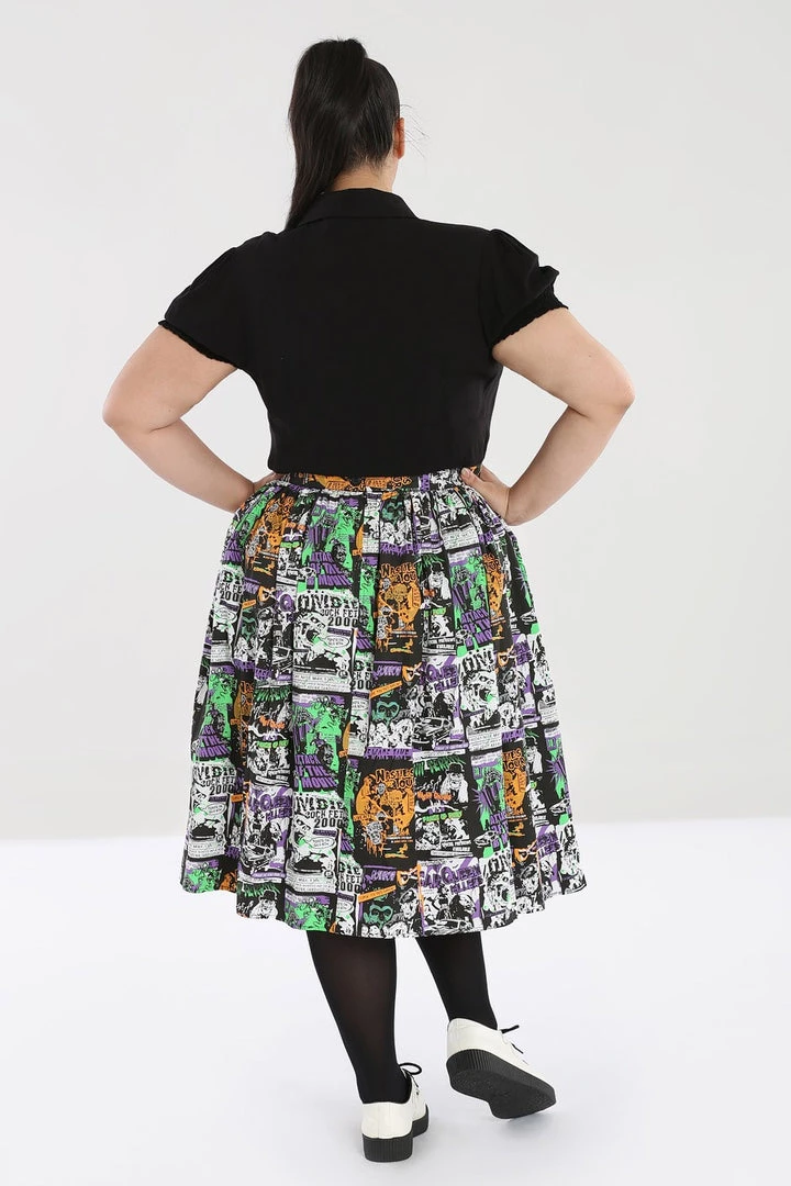 Clothing Hell Bunny Be Afraid 50's Skirt 4 Clothing Hell Bunny Be Afraid 50's Skirt
