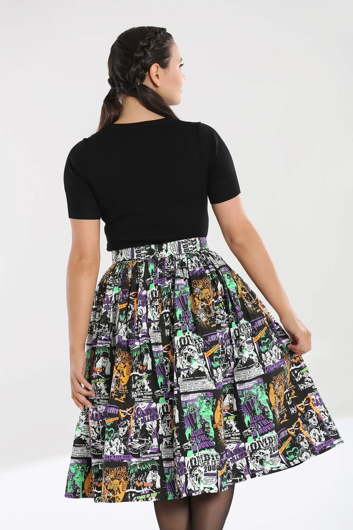 Clothing Hell Bunny Be Afraid 50's Skirt 7 Clothing Hell Bunny Be Afraid 50's Skirt