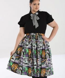 Clothing Hell Bunny Be Afraid 50's Skirt
