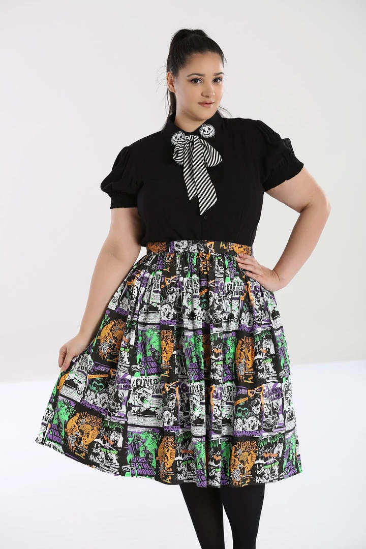 Clothing Hell Bunny Be Afraid 50's Skirt 2 Clothing Hell Bunny Be Afraid 50's Skirt