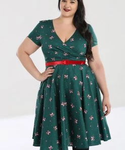 Winter Hell Bunny Beth 50's Dress In Christmas Print