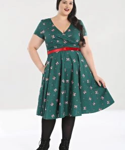 Winter Hell Bunny Beth 50's Dress In Christmas Print