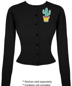 Kitty Deluxe Iron On Patch Of Cactus