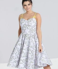 Hell Bunny Birdcage 50's Dress In Lavender 14 Hell Bunny Birdcage 50's Dress In Lavender