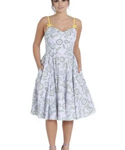 Hell Bunny Birdcage 50's Dress In Lavender