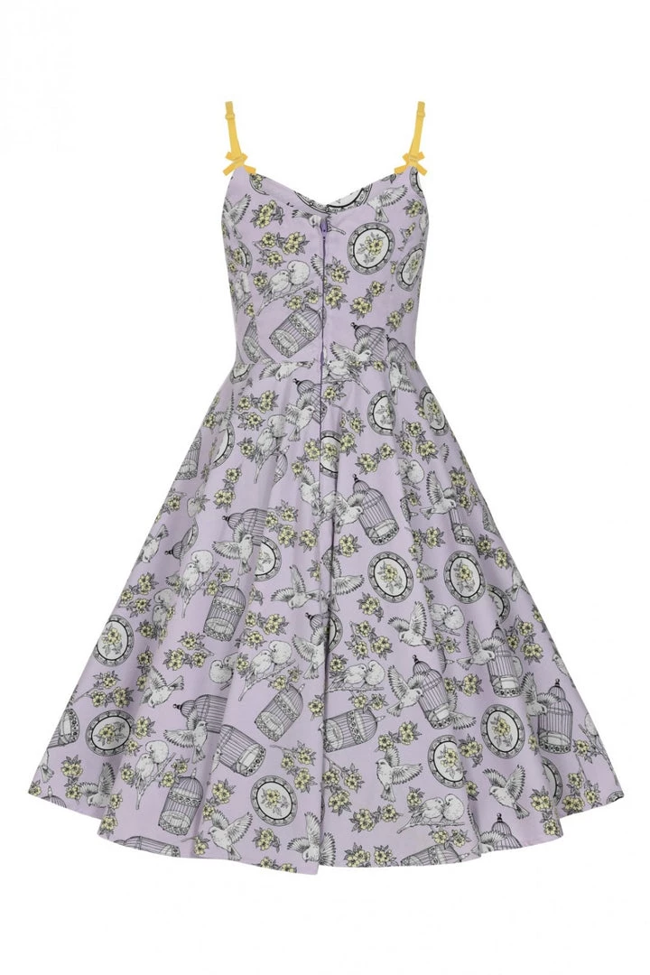 Hell Bunny Birdcage 50's Dress In Lavender 7 Hell Bunny Birdcage 50's Dress In Lavender