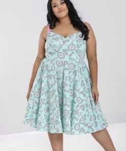 Clothing Hell Bunny Birdcage 50's Dress In Mint