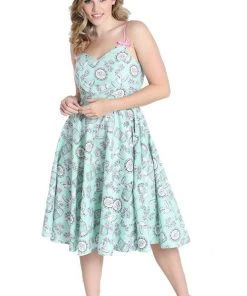 Clothing Hell Bunny Birdcage 50's Dress In Mint