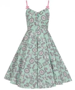 Clothing Hell Bunny Birdcage 50's Dress In Mint