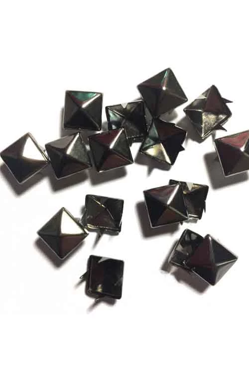 Kitty Deluxe 9 Mm Pyramid Studs 20 Piece Pack - Gunmetal Tone Accessories 1 Kitty Deluxe 9 Mm Pyramid Studs 20 Piece Pack - Gunmetal Tone Accessories