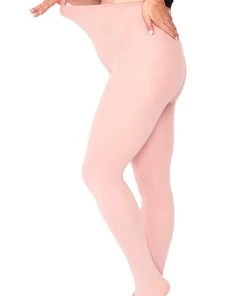 Pamela Mann Hosiery Curvy Super-Stretch 50 Denier Tights In Blush Pink