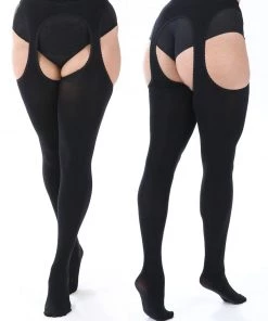 Pamela Mann Hosiery Curvy Super-Stretch Tights In 'Bodyfree' Suspender Black 10 Pamela Mann Hosiery Curvy Super-Stretch Tights In 'Bodyfree' Suspender Black