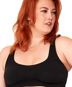 Pamela Mann Hosiery Pamela Mann Curvy Seam Free Comfort Support Top/Bra In Black New Arrivals And Restocks
