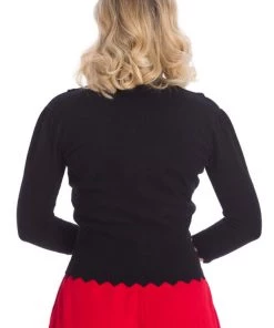Banned Bunny Hop Cardigan In Black Winter