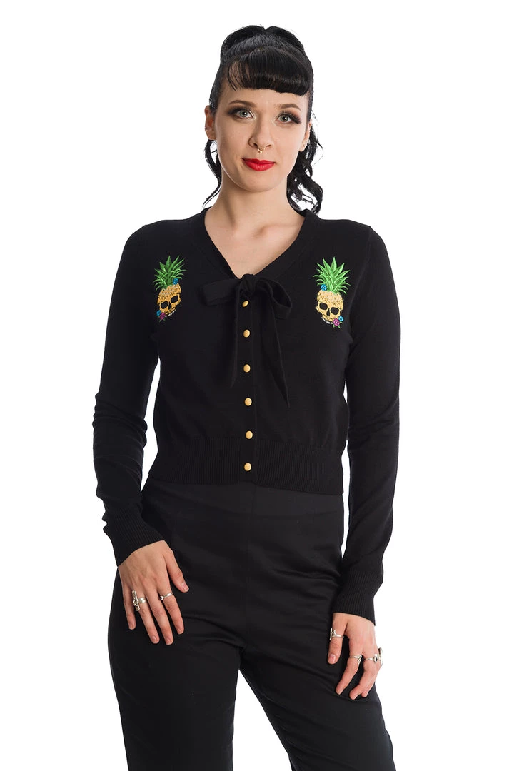 New Arrivals And Restocks Banned Pineapple Skull Cardigan With Tie Neck 2 New Arrivals And Restocks Banned Pineapple Skull Cardigan With Tie Neck