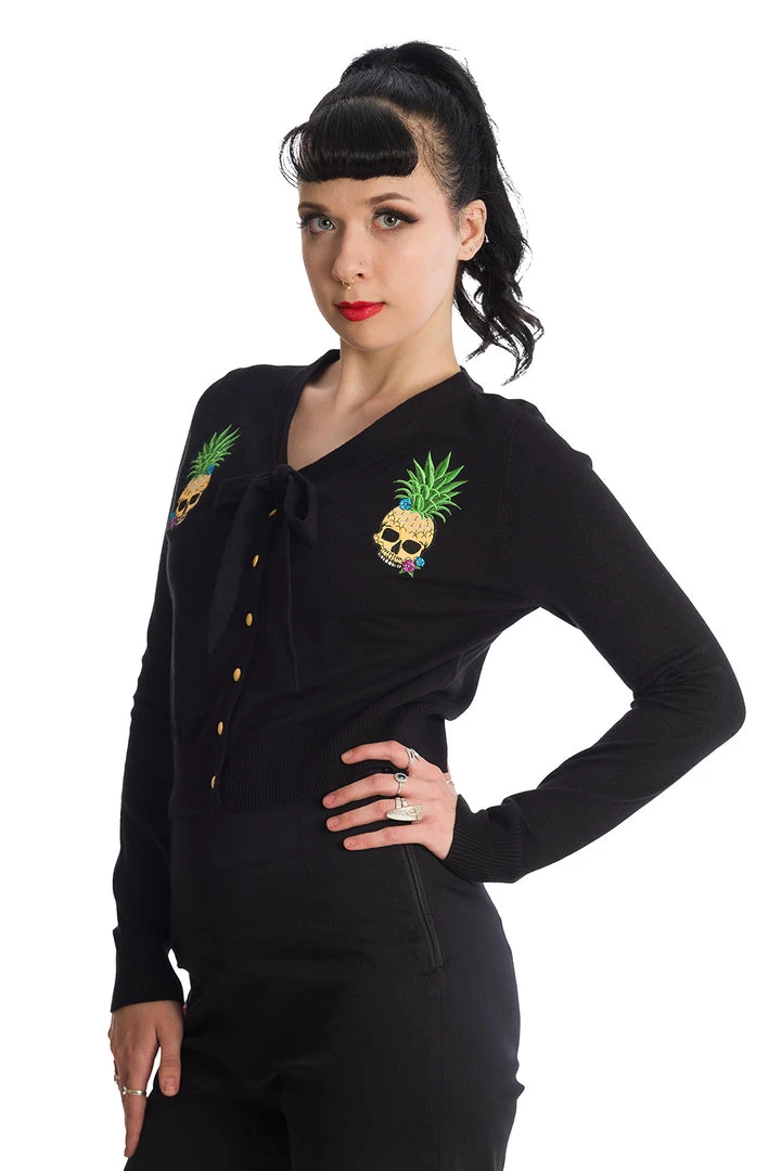 New Arrivals And Restocks Banned Pineapple Skull Cardigan With Tie Neck 4 New Arrivals And Restocks Banned Pineapple Skull Cardigan With Tie Neck