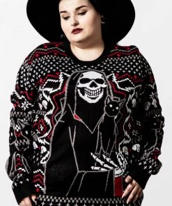 Killstar Catmas Knit Sweater Winter 23 Killstar Catmas Knit Sweater Winter