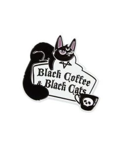 Killstar Coffee & Cats Enamel Pin