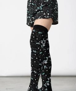 New Arrivals And Restocks Killstar Cthulhu Knee-High Socks In Black Octopus