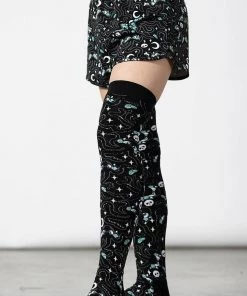 New Arrivals And Restocks Killstar Cthulhu Knee-High Socks In Black Octopus