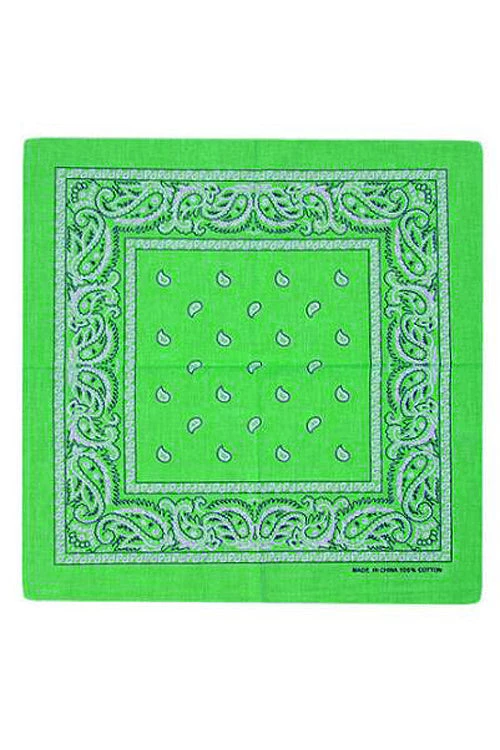 Kitty Deluxe Cotton Bandana In Green Paisley 1 Kitty Deluxe Cotton Bandana In Green Paisley