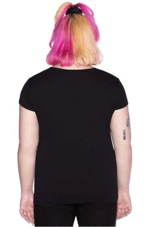 Clothing Killstar Cat Lord Scoop Neck Tee T-Shirt 4 Clothing Killstar Cat Lord Scoop Neck Tee T-Shirt