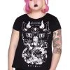 Clothing Killstar Cat Lord Scoop Neck Tee T-Shirt