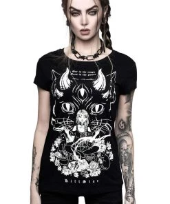 Clothing Killstar Cat Lord Scoop Neck Tee T-Shirt 8 Clothing Killstar Cat Lord Scoop Neck Tee T-Shirt