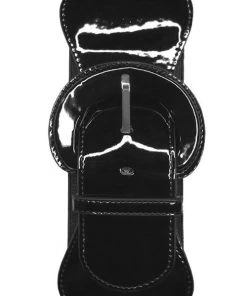 Kitty Deluxe Wide Cinch Belt In Black