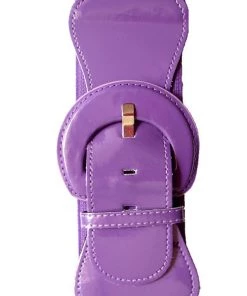 Kitty Deluxe Wide Cinch Belt In Grape