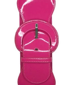 Kitty Deluxe Wide Cinch Belt In Magenta
