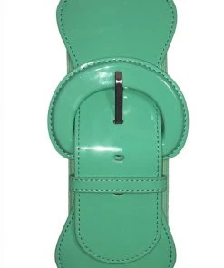 Kitty Deluxe Wide Cinch Belt In Opal Mint