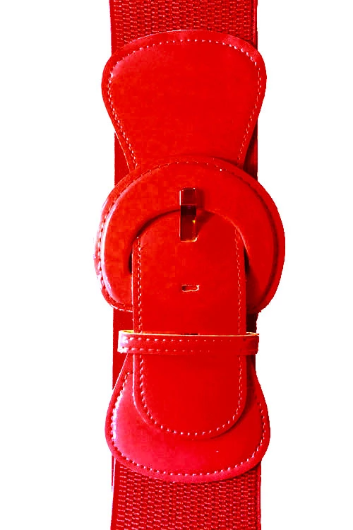 Kitty Deluxe Wide Cinch Belt In Red 1 Kitty Deluxe Wide Cinch Belt In Red