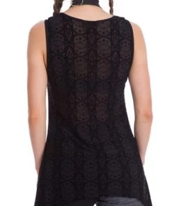 Banned Circle Flock Asymmetric Hem Top Winter