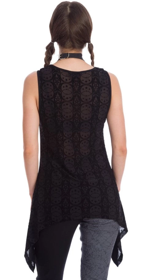 Banned Circle Flock Asymmetric Hem Top Winter 2 Banned Circle Flock Asymmetric Hem Top Winter