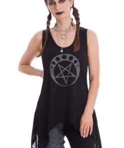 Banned Circle Flock Asymmetric Hem Top Winter