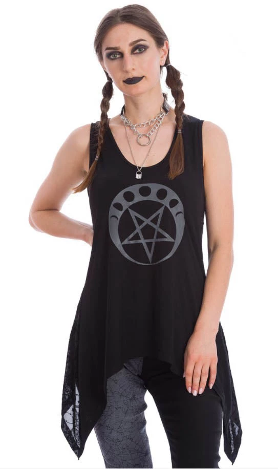 Banned Circle Flock Asymmetric Hem Top Winter 4 Banned Circle Flock Asymmetric Hem Top Winter